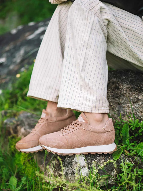 Zapatos con cordones mujer - Zapatillas deportivas en serraje con cordones para mujer | ANNA  - Toni Pons  