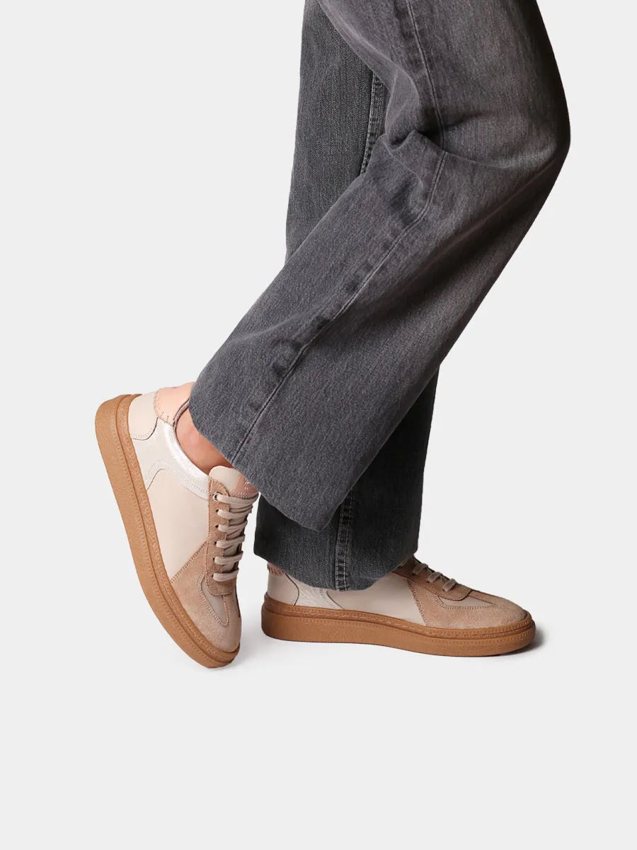 Zapatos con cordones mujer - Zapatillas deportivas de piel para mujer con animal print | AUREA  - Toni Pons  