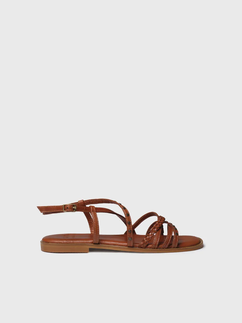  - Sandalias planas de mujer en piel con tachuelas | BERGEN  - Toni Pons  