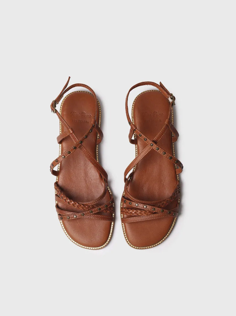  - Sandalias planas de mujer en piel con tachuelas | BERGEN  - Toni Pons  