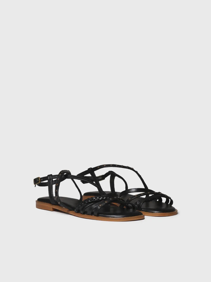  - Sandalias planas de mujer en piel con tachuelas | BERGEN  - Toni Pons  