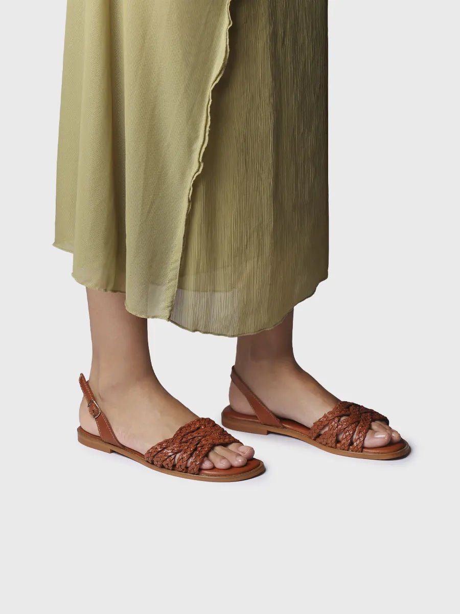  - Sandalias planas de mujer en piel trenzada | BERNA  - Toni Pons  