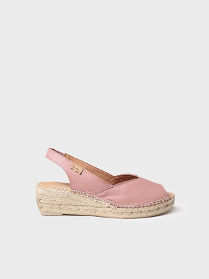  - Alpargata peep toe de mujer con cuña en piel | BERNIA-P  - Toni Pons  