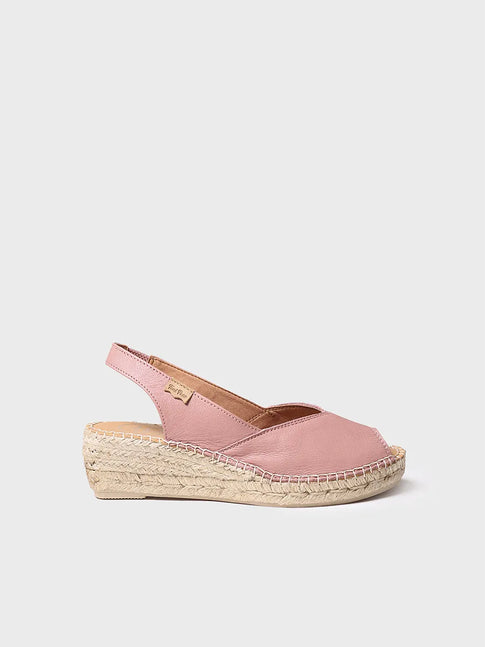  - Alpargata peep toe de mujer con cuña en piel | BERNIA-P  - Toni Pons  
