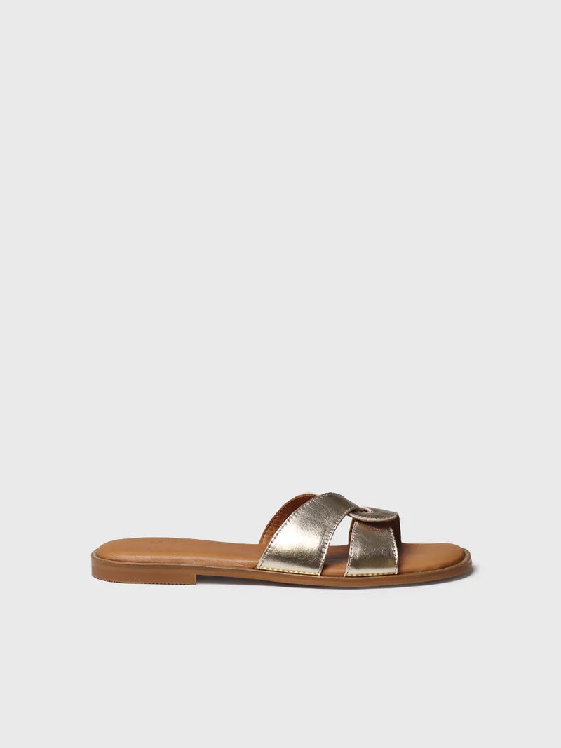  - Sandalias planas de mujer en piel metalizada | BRESCIA  - Toni Pons  