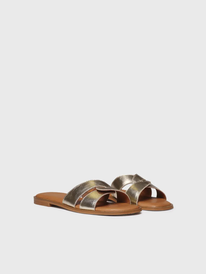  - Sandalias planas de mujer en piel metalizada | BRESCIA  - Toni Pons  