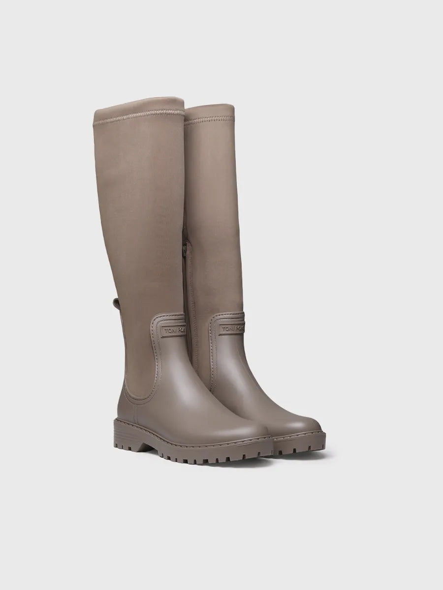 botas mujer - Bota alta de agua para mujer en goma y licra | CARDIFF  - Toni Pons  