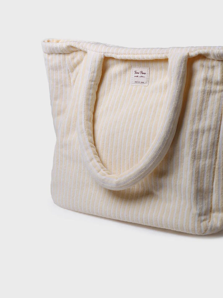 Complementos - Bolso shopper de mujer en tejido tipo toalla a rayas | CARIOCA  - Toni Pons  