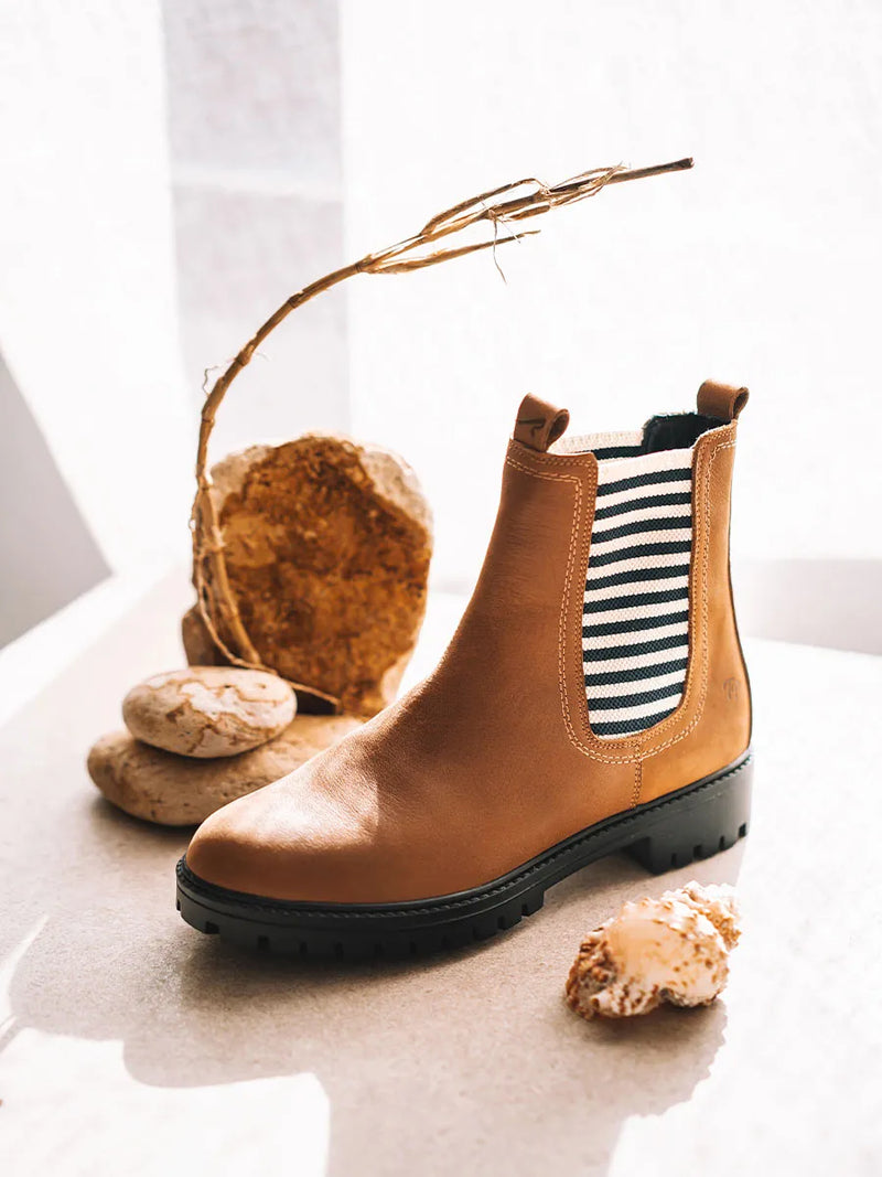 Botines mujer - Botines de mujer en piel con elásticos a rayas | CARLA-NR  - Toni Pons  