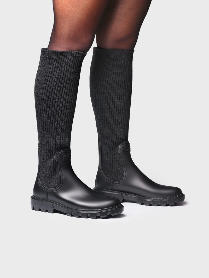 Botines mujer - Bota alta en goma y punto para mujer | CARPI  - Toni Pons  