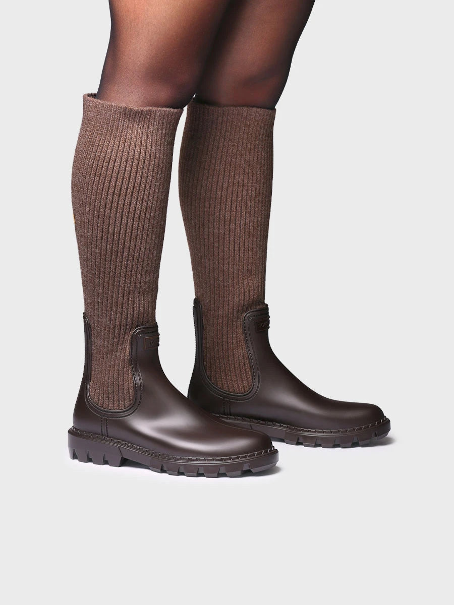 Botines mujer - Bota alta en goma y punto para mujer | CARPI  - Toni Pons  