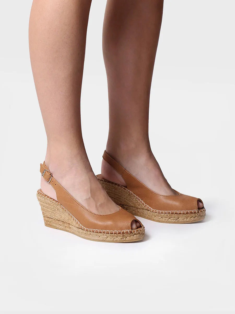 Alpargatas mujer - Alpargata de cuña estilo peep toe  - Toni Pons  