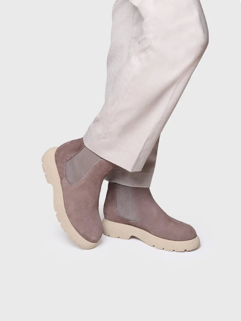botines mujer - Botín en piel nobuk para mujer | DAVINIA  - Toni Pons  