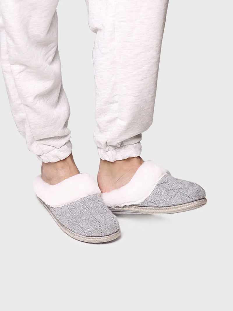 - Slippers para mujer en tejido trenzado y pelo sintético  | DELI-SC  - Toni Pons  