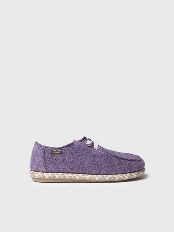 zapatillas de casa mujer - Zapatilla de casa para mujer en fieltro con cordones | DEMI-FP  - Toni Pons  