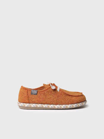 zapatillas de casa mujer - Zapatilla de casa para mujer en fieltro con cordones | DEMI-FP  - Toni Pons  