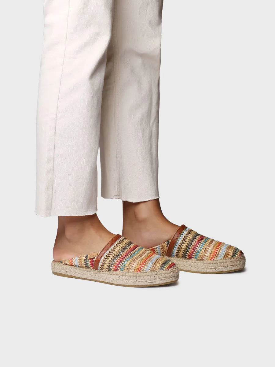  - Alpargatas tipo mule de mujer en rafia multicolor | DENISE-NM  - Toni Pons  