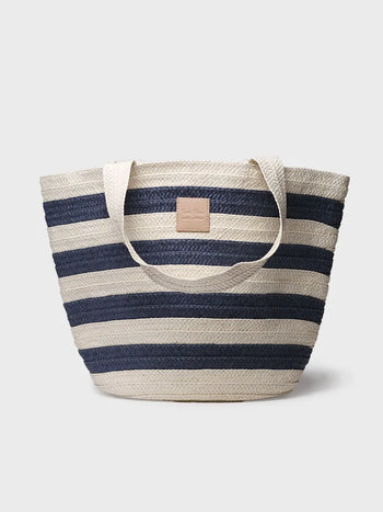 Complementos - Bolso grande de mujer en rafia con rayas marineras | DESI  - Toni Pons  