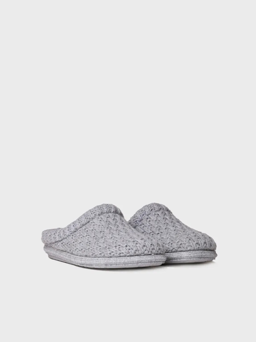 zapatillas de casa mujer - Slippers para mujer en tejido trenzado en Gris | DOMI-SR  - Toni Pons  