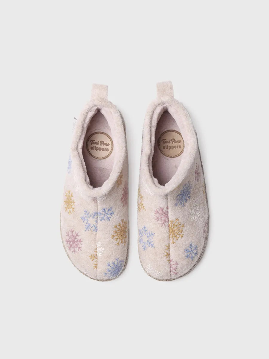 zapatillas de casa mujer - Slipper abotinada para mujer en fieltro | DUNA-CP  - Toni Pons  