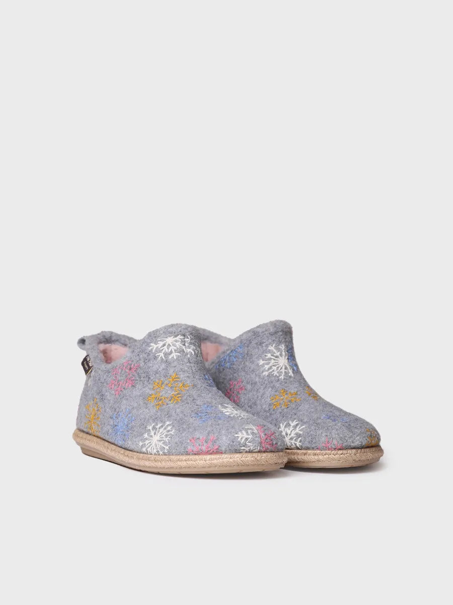 zapatillas de casa mujer - Slipper abotinada para mujer en fieltro | DUNA-CP  - Toni Pons  