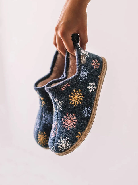 zapatillas de casa mujer - Slipper abotinada para mujer en fieltro | DUNA-CP  - Toni Pons  