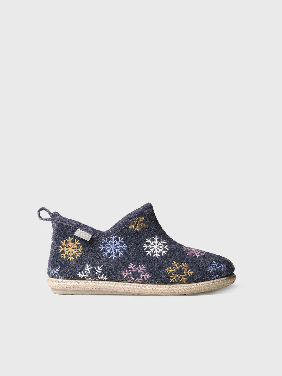 zapatillas de casa mujer - Slipper abotinada para mujer en fieltro | DUNA-CP  - Toni Pons  