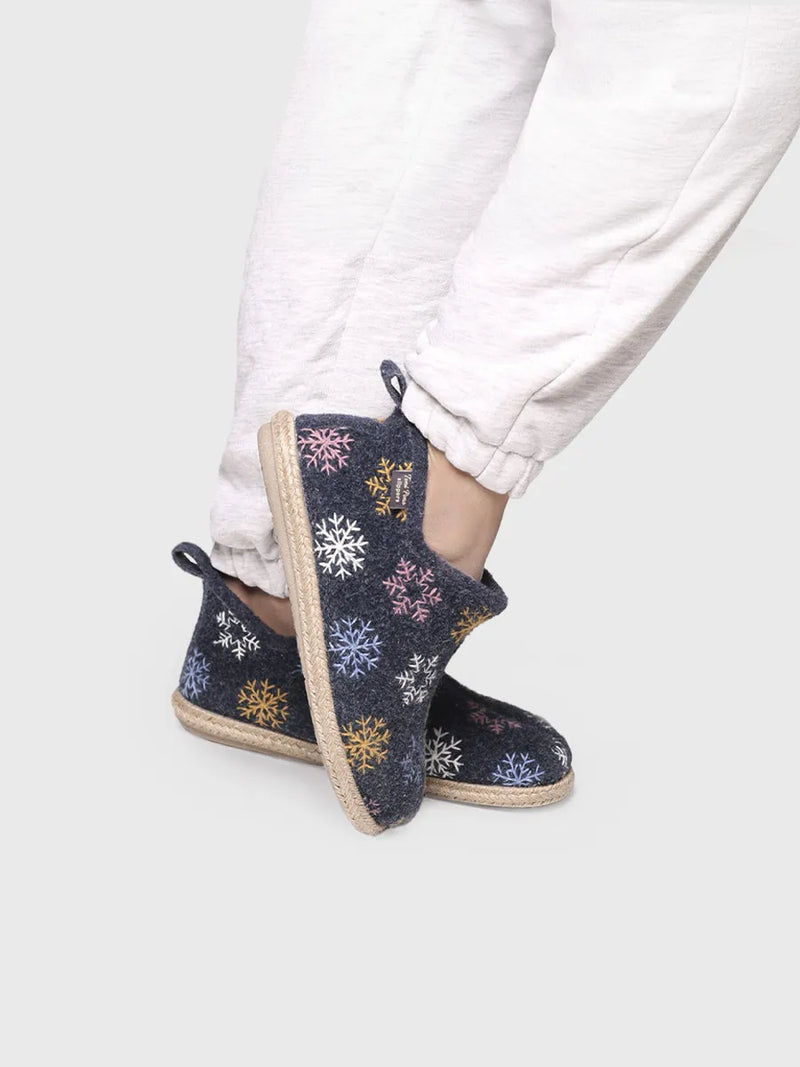 zapatillas de casa mujer - Slipper abotinada para mujer en fieltro | DUNA-CP  - Toni Pons  