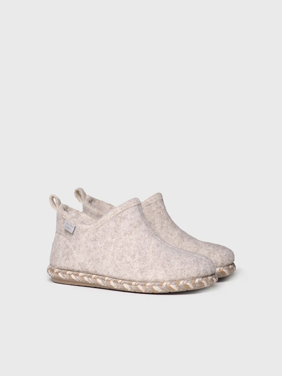 zapatillas de casa mujer - Slipper abotinada para mujer en fieltro | DUNA-FP  - Toni Pons  