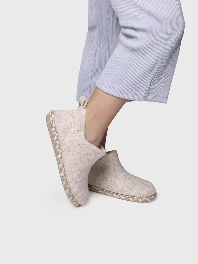 zapatillas de casa mujer - Slipper abotinada para mujer en fieltro | DUNA-FP  - Toni Pons  