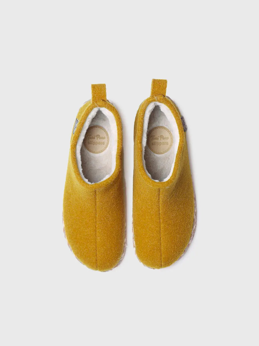 zapatillas de casa mujer - Slipper abotinada para mujer en fieltro | DUNA-FP  - Toni Pons  