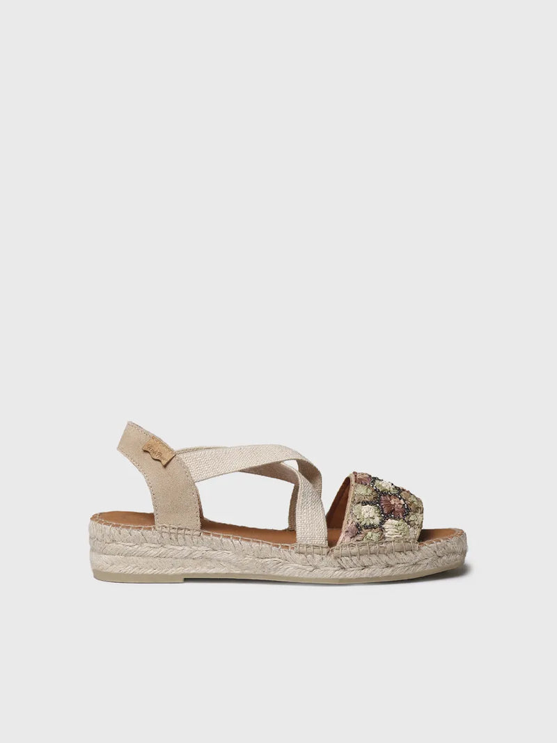  - Alpargatas de cuña baja de mujer en rafia multicolor | EIDER-FS  - Toni Pons  