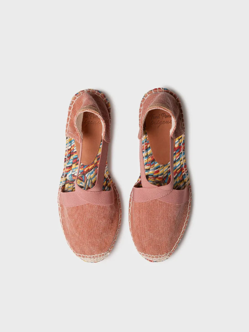 - Alpargatas planas de mujer con elásticos y suela multicolor | ELBA  - Toni Pons  