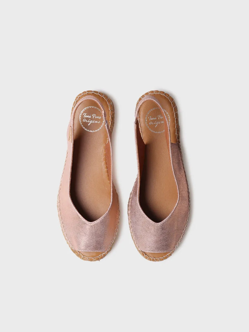 alpargatas mujer - Alpargata peep toe de mujer en piel brillante | ERICA-AS  - Toni Pons  