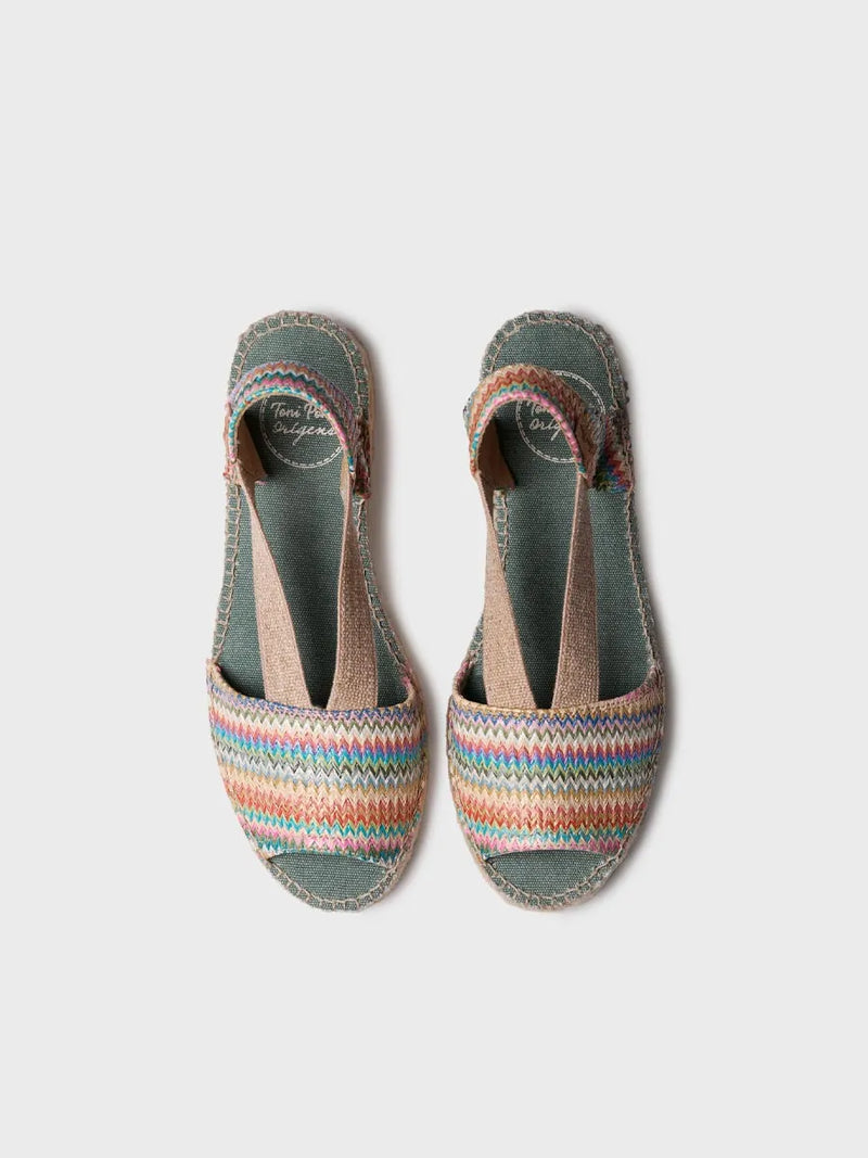  - Alpargatas de mujer en rafia multicolor | ESTEL-MH  - Toni Pons  