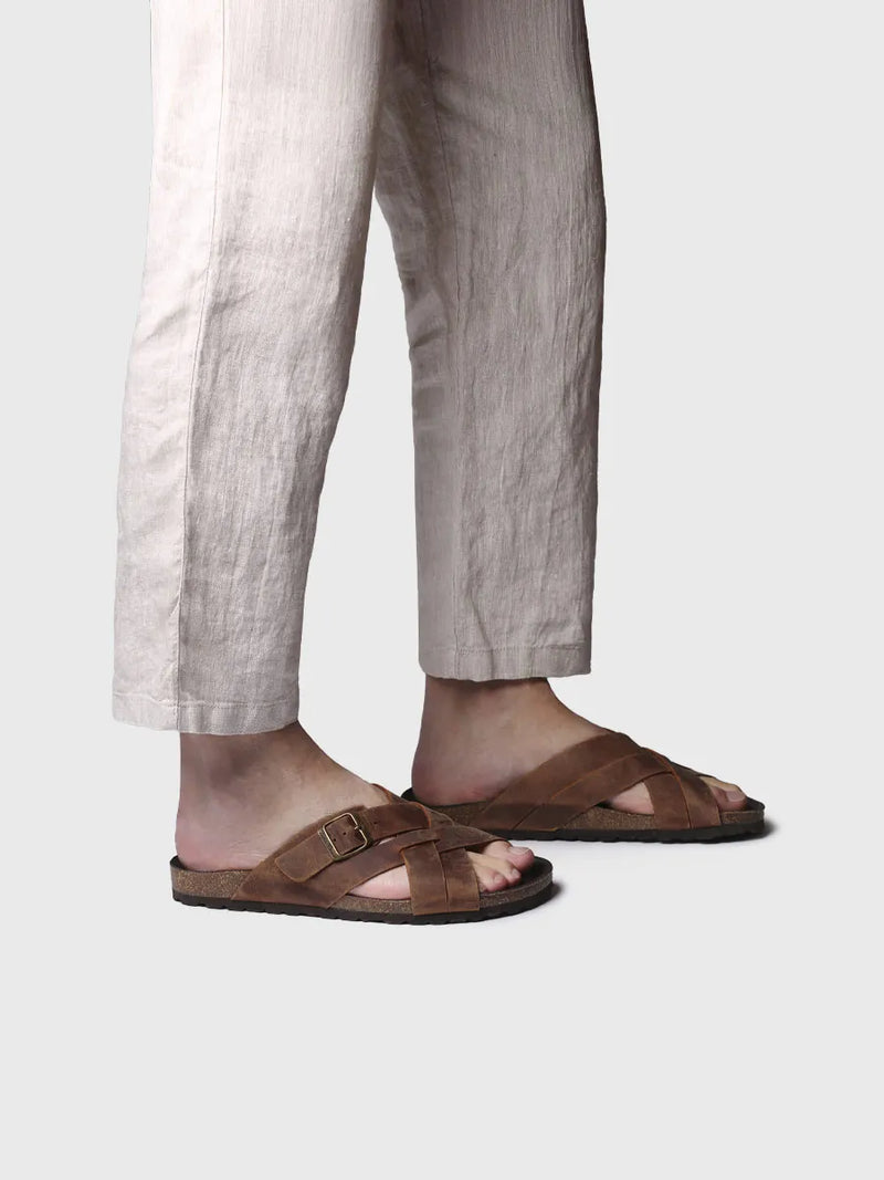  - Sandalias de hombre de piel con tiras cruzadas | GALATSI-PE  - Toni Pons  