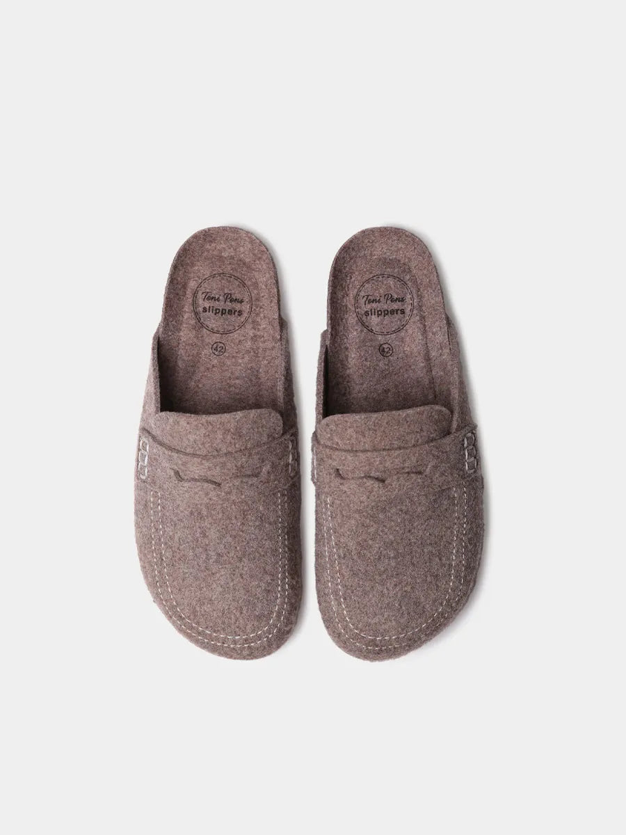 Zapatillas de casa hombre - Slippers tipo zueco de fieltro para hombre | GENIS  - Toni Pons  