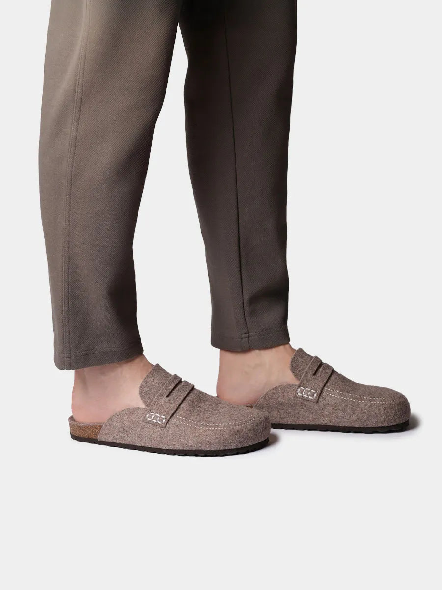 Zapatillas de casa hombre - Slippers tipo zueco de fieltro para hombre | GENIS  - Toni Pons  