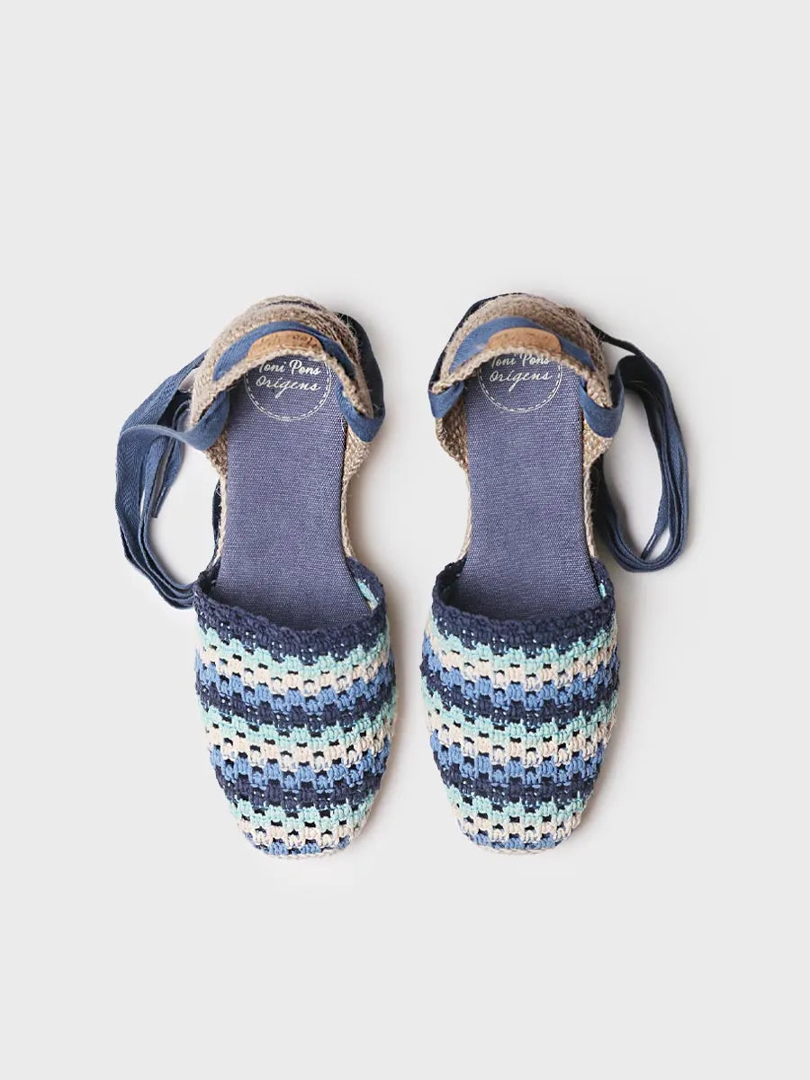 alpargatas mujer - Alpargata de cuña de mujer en crochet multicolor | GEORGINA  - Toni Pons  