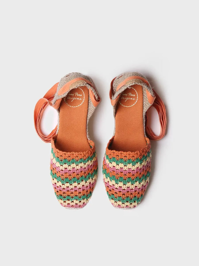 alpargatas mujer - Alpargata de cuña de mujer en crochet multicolor | GEORGINA  - Toni Pons  
