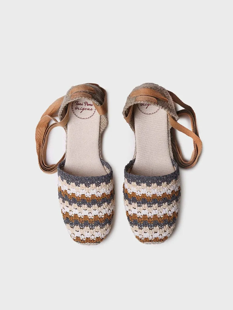 alpargatas mujer - Alpargata de cuña de mujer en crochet multicolor | GEORGINA  - Toni Pons  