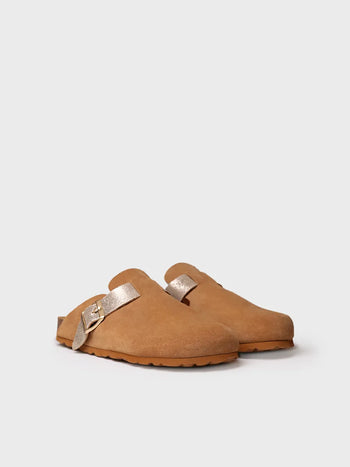 sandalias mujer - Zueco de mujer en serraje con hebilla | GILA-QT  - Toni Pons  