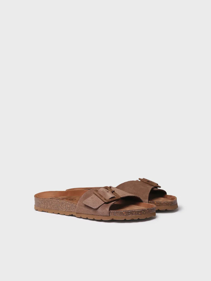 sandalias mujer - Sandalia BIO de mujer con hebilla y suela de corcho | GLIDE-QT  - Toni Pons  
