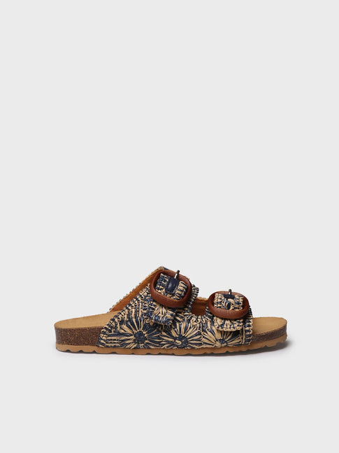  - Sandalia de mujer en rafia con diseño floral | GUAM-RF  - Toni Pons  