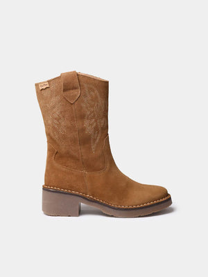 Botines mujer - Botines cowboy de mujer en serraje con bordados | ILLINOIS-SY  - Toni Pons  