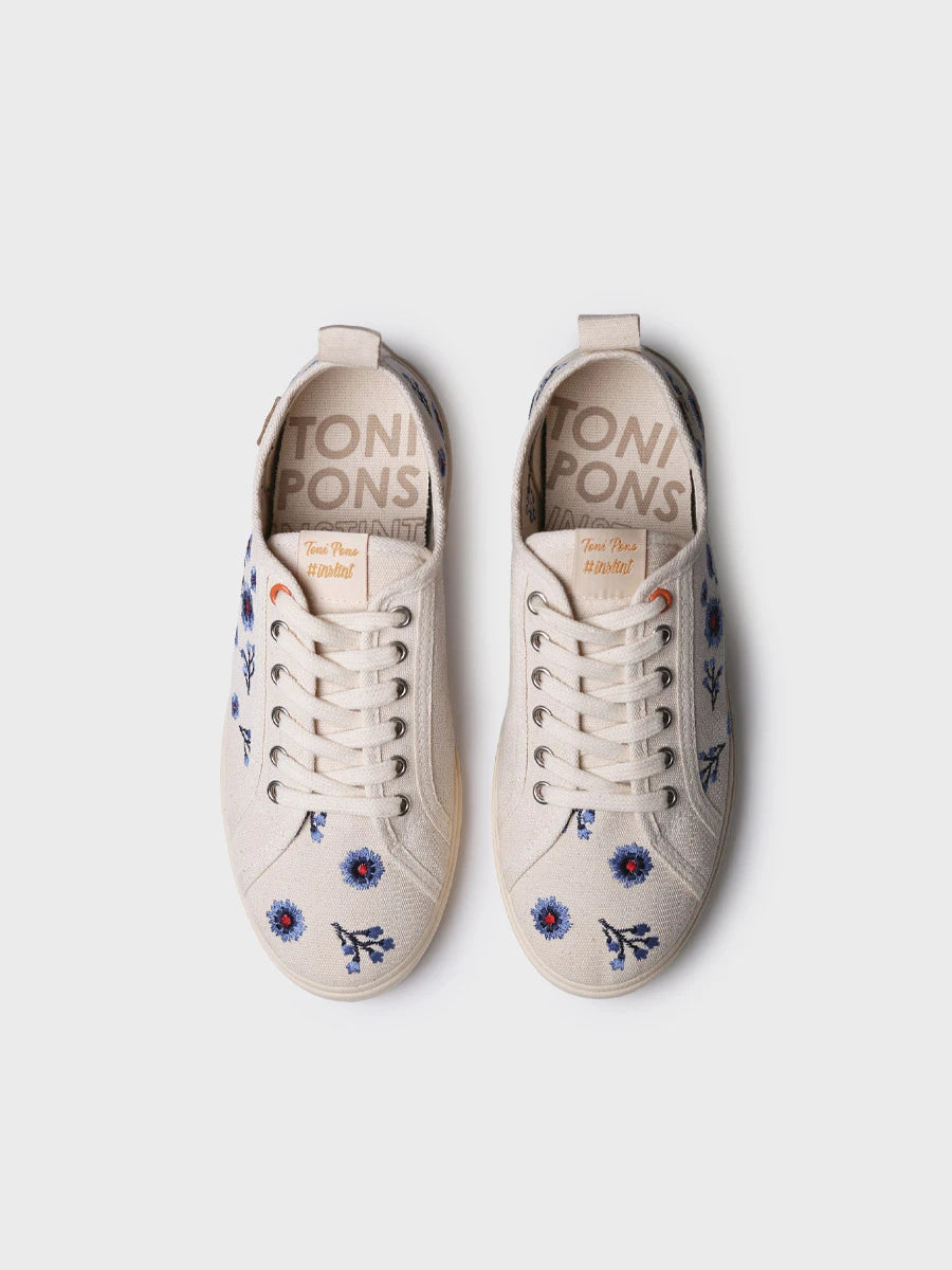  - Zapatilla deportiva de mujer con bordado floral | INDIRA-BF  - Toni Pons  