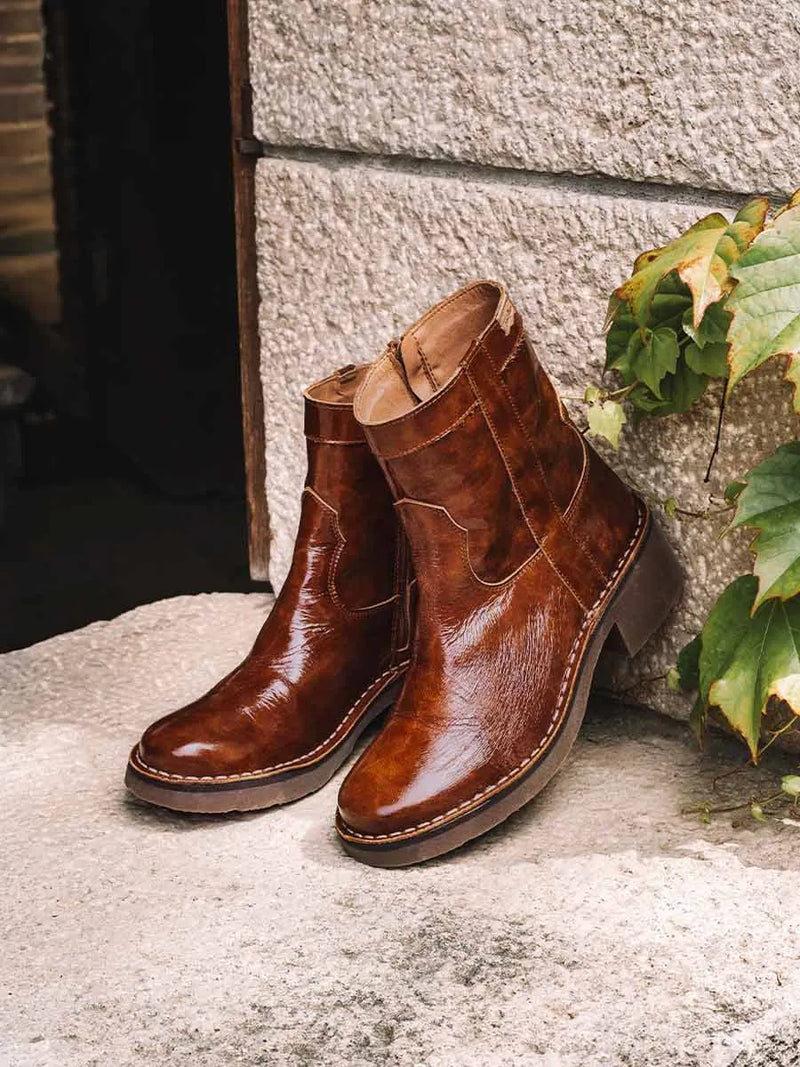Botines mujer - Botines de mujer en piel charol con cremallera lateral | IRIS-CA  - Toni Pons  