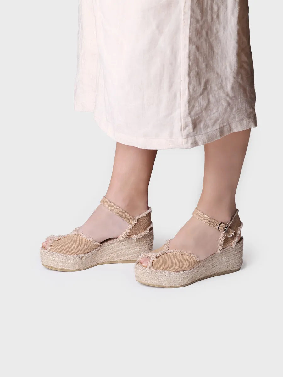 zapatillas mujer - Alpargata de mujer con acabado deshilachado | ISAURA  - Toni Pons  