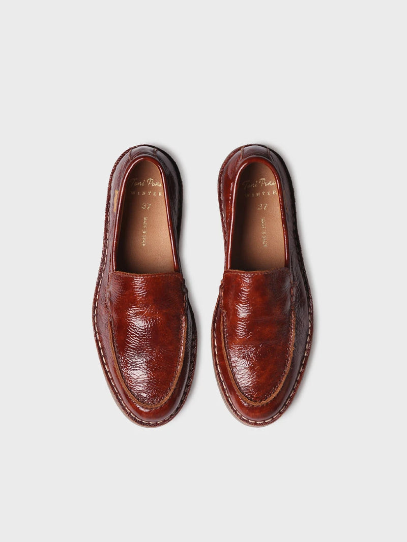Zapatos mujer - Mocasín en piel con acabado de charol para mujer | IVARS-CA  - Toni Pons  