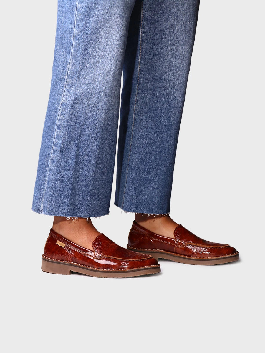 Zapatos mujer - Mocasín en piel con acabado de charol para mujer | IVARS-CA  - Toni Pons  